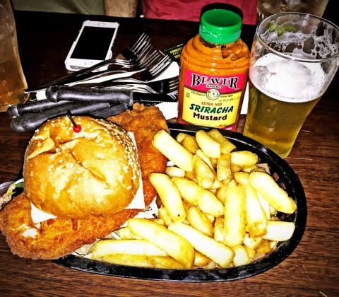 Trinity Bar Hotel Pub Fried Chicken Schnitzel Burger Review Food Critic HolyCluck Holy Cluck Sandwich Chook Eran Thomson
