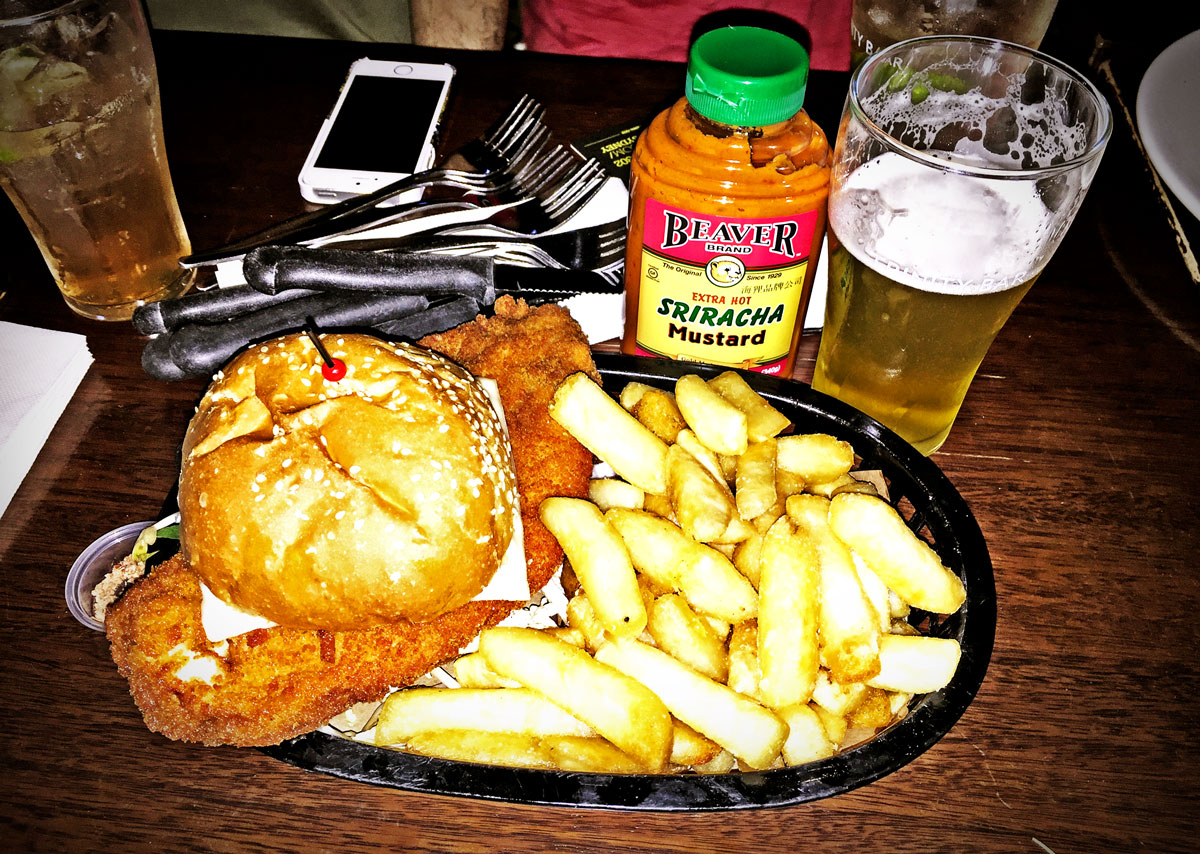 Trinity Bar Hotel Pub Fried Chicken Schnitzel Burger Review Food Critic HolyCluck Holy Cluck Sandwich Chook Eran Thomson