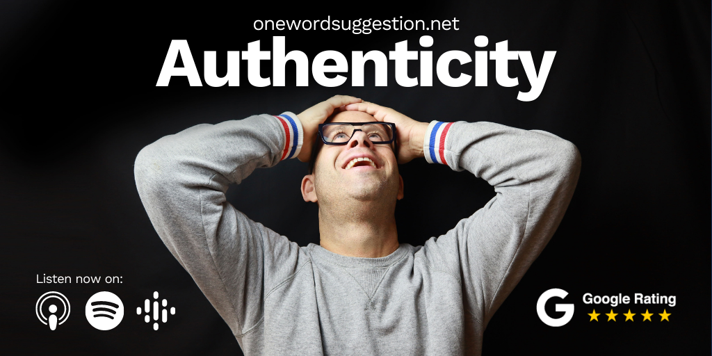 one word suggestion authenticity