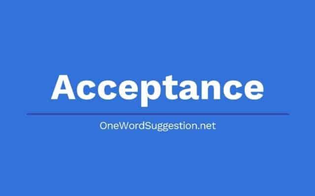 one word suggestion acceptance