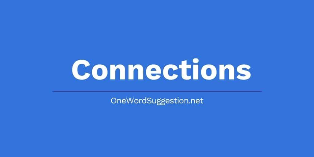 one word suggestion connections