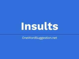One Word Suggestion: Insults