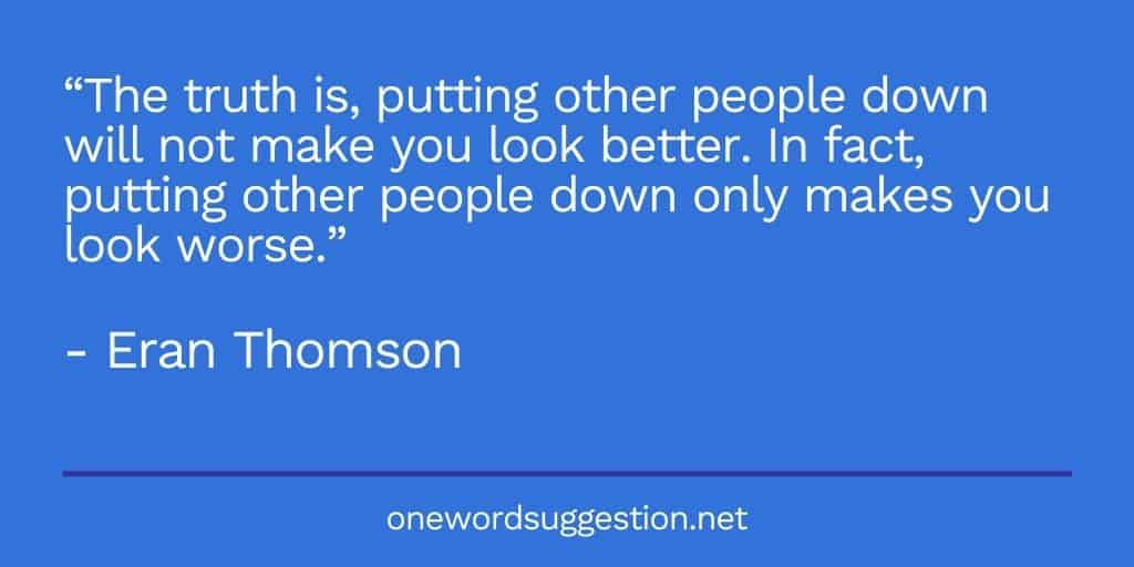 one word suggestion insults